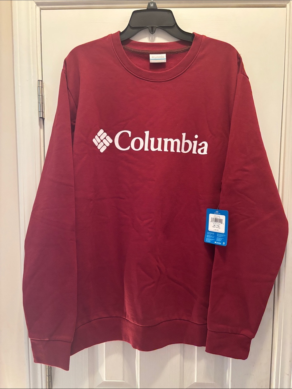 NWT Columbia Men's Crewneck Sweatshirt with White Logo XL